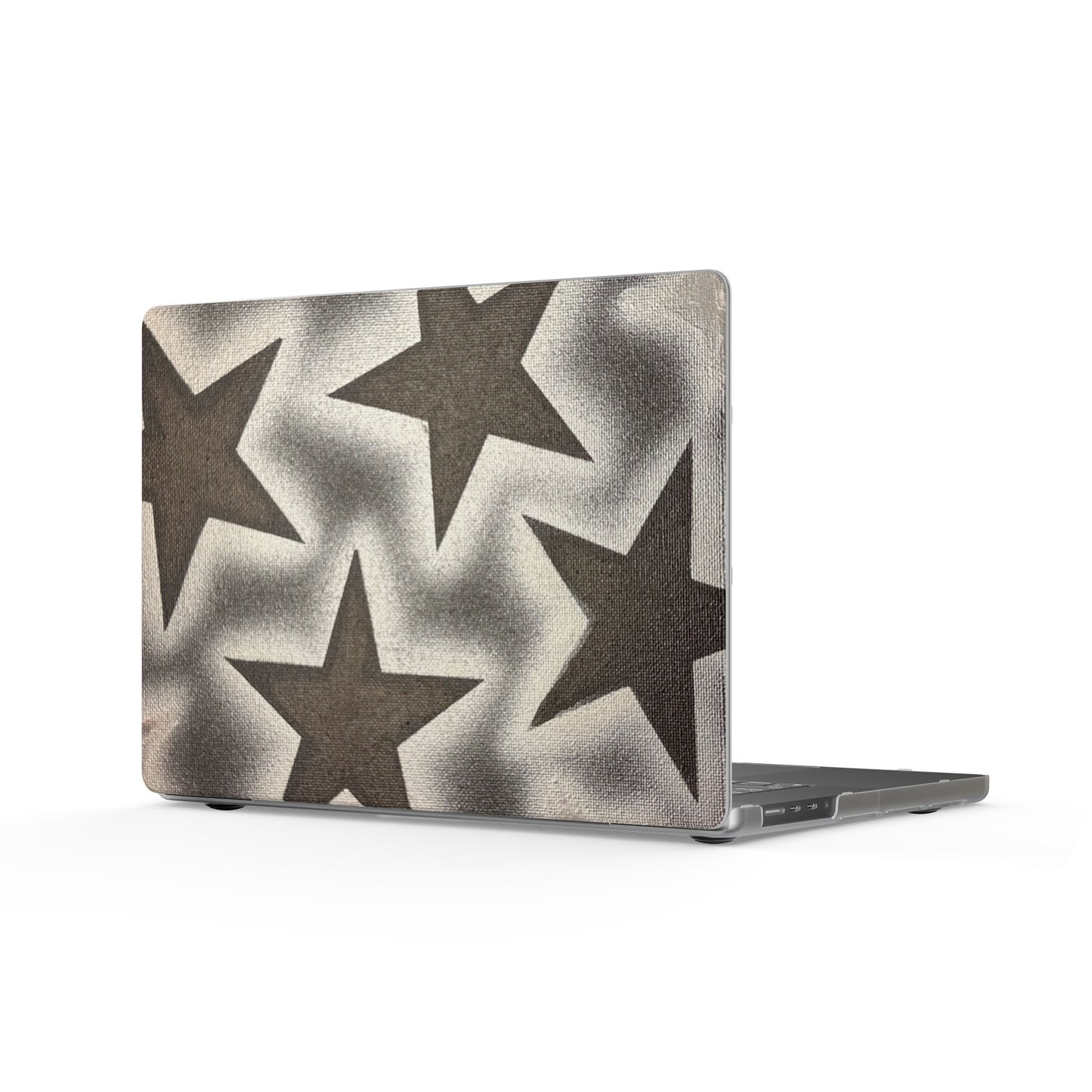 "chrome stars" airbrush matte macbook case