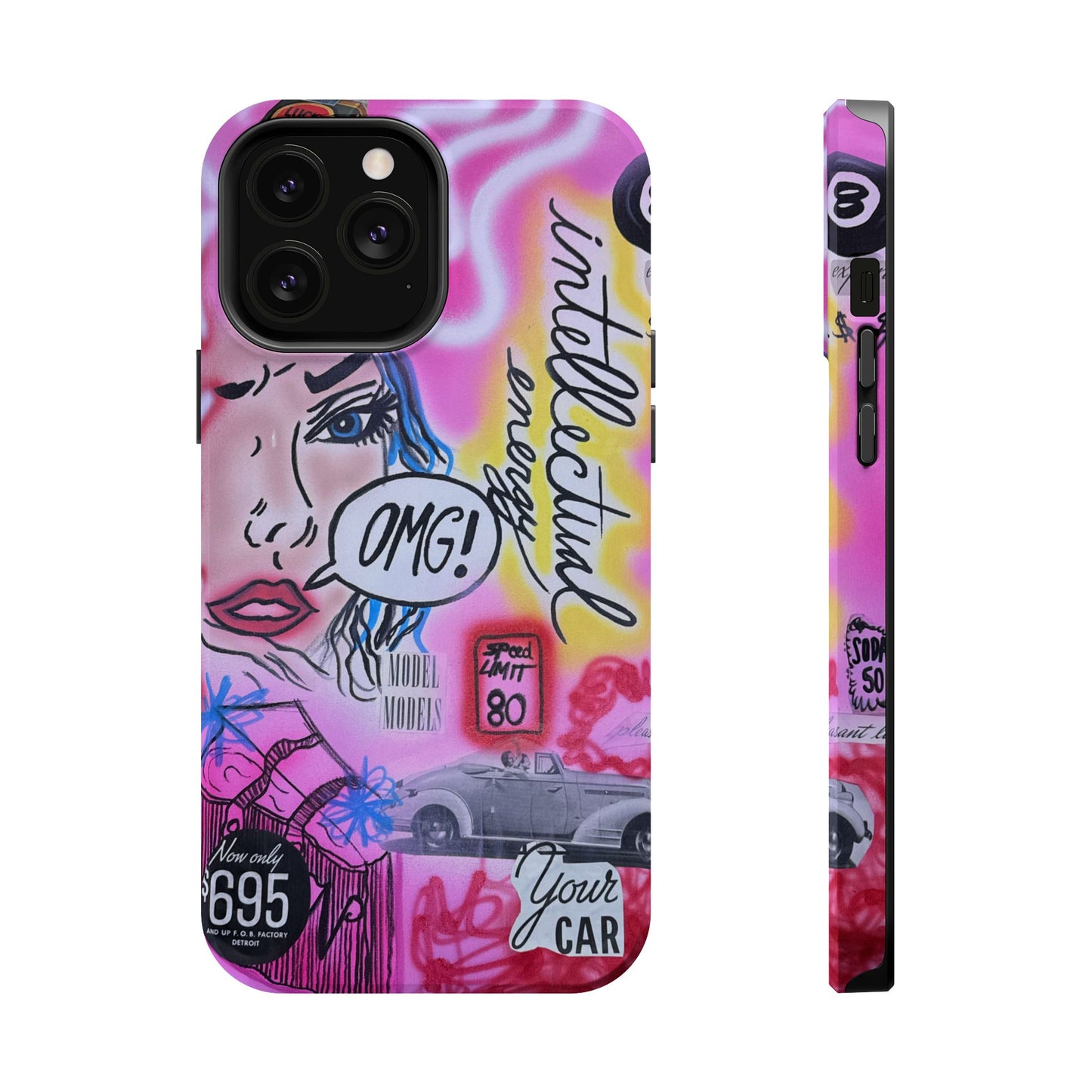 MagSafe "intellectual energy" airbrush iPhone case