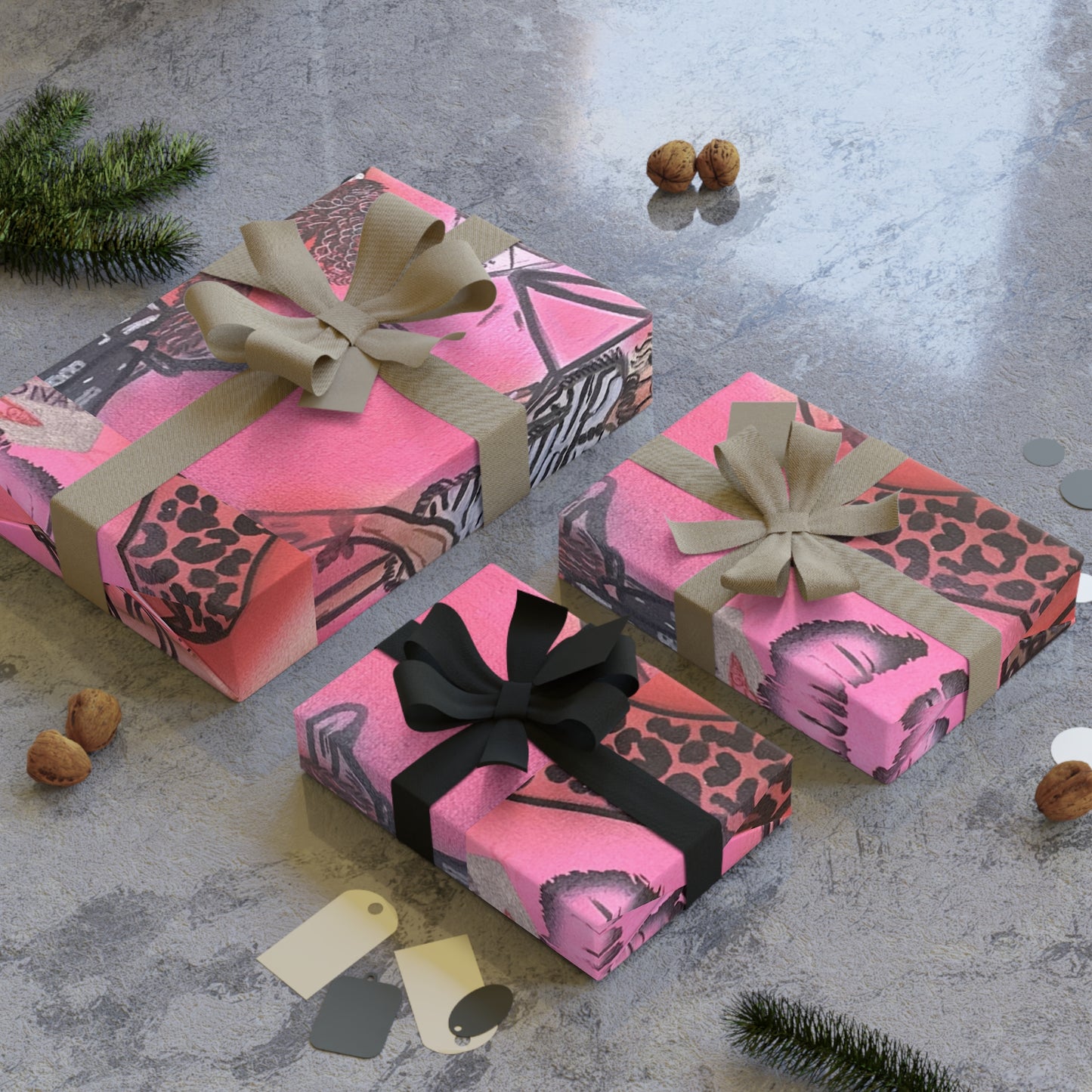 "party diva" airbrush wrapping paper