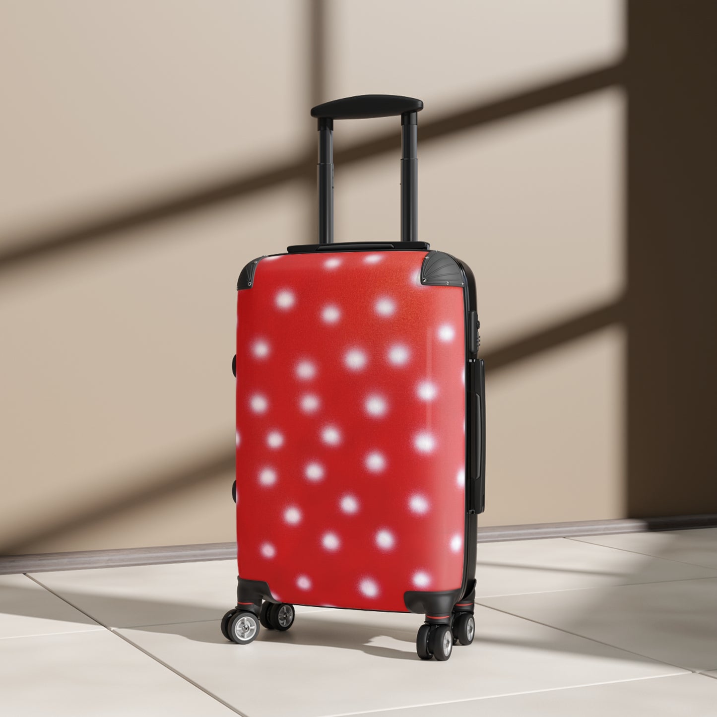 "cherry crush polka dot" airbrush suitcase