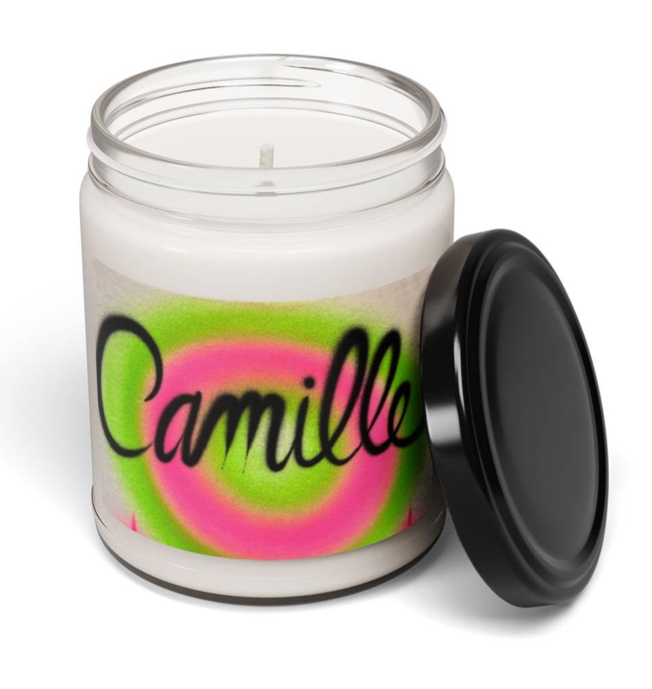 custom name airbrush candle