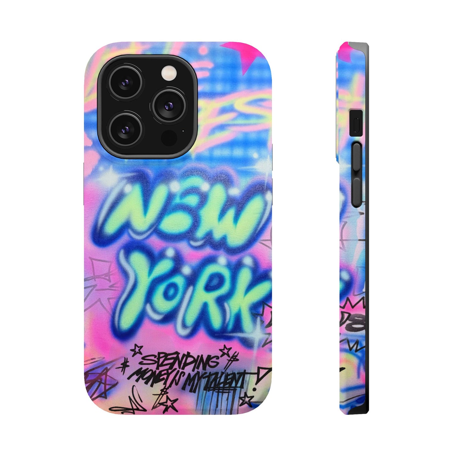 magsafe "spending $$ is my talent" airbrush iPhone case
