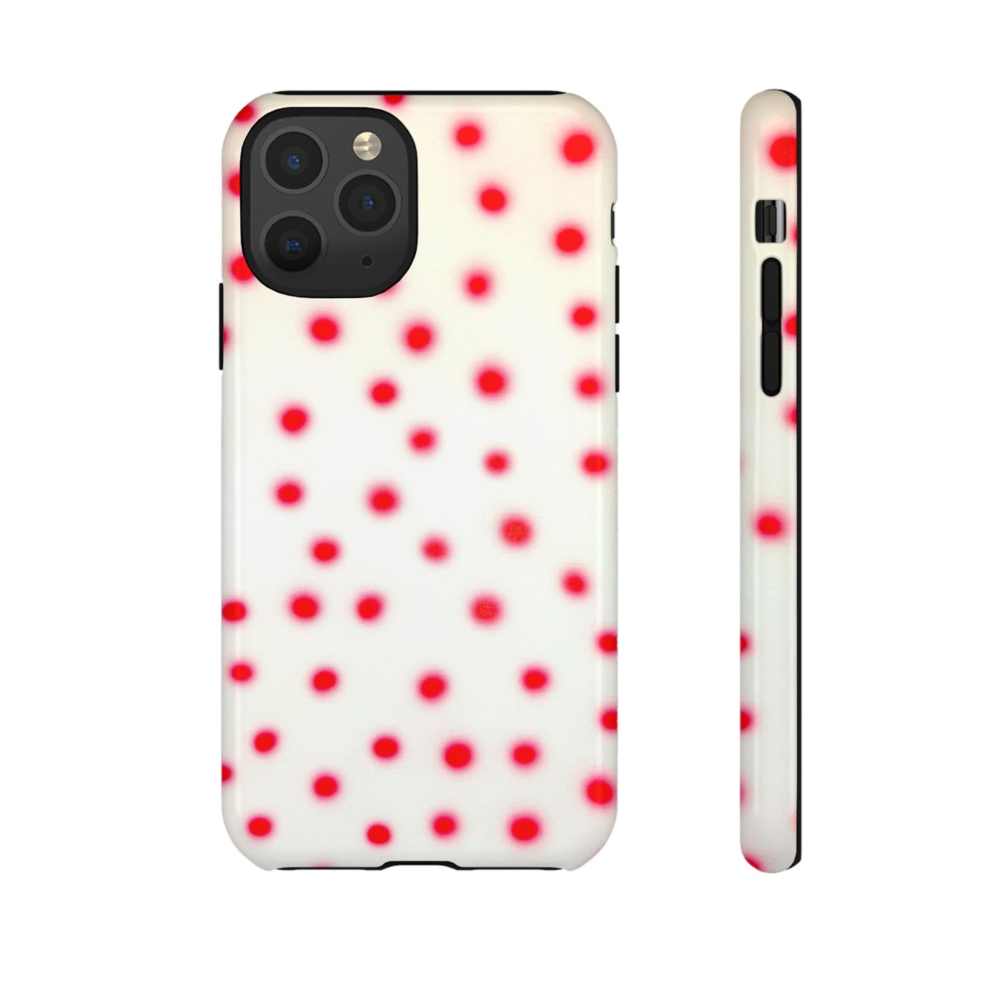 "vanilla cherry polka dot" airbrush iPhone case
