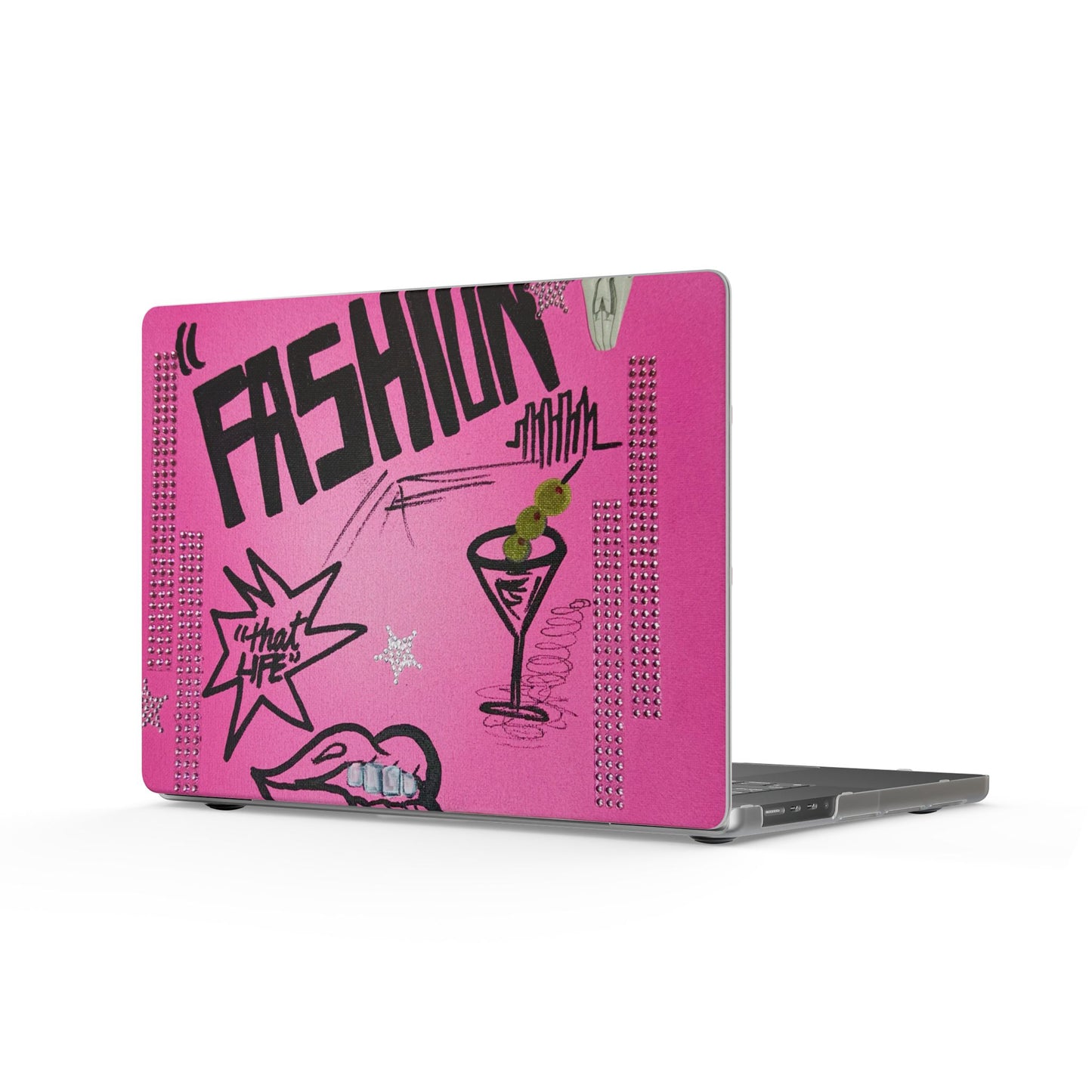 "high fashion" airbrush matte macbook case