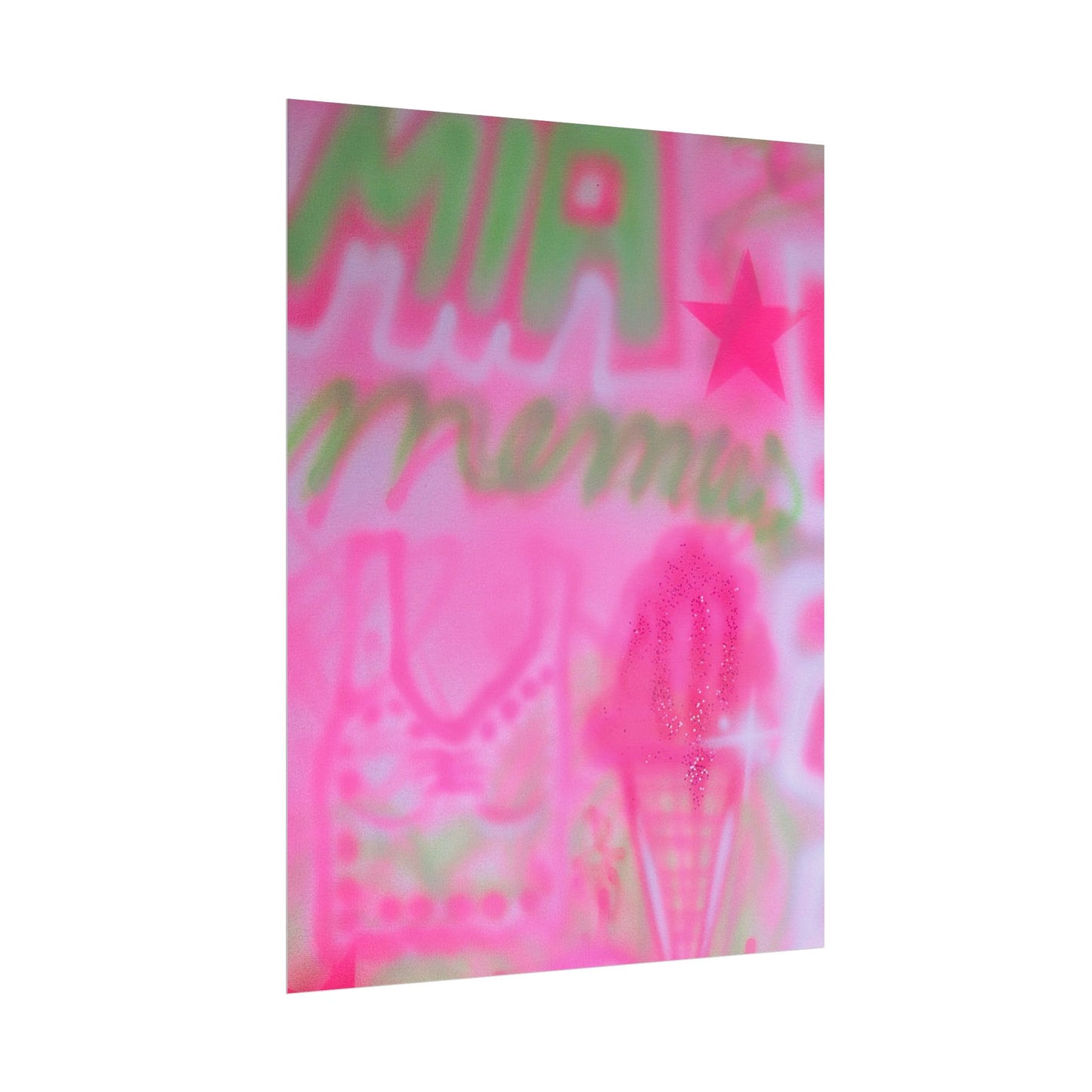 "miami matcha" airbrush rolled print