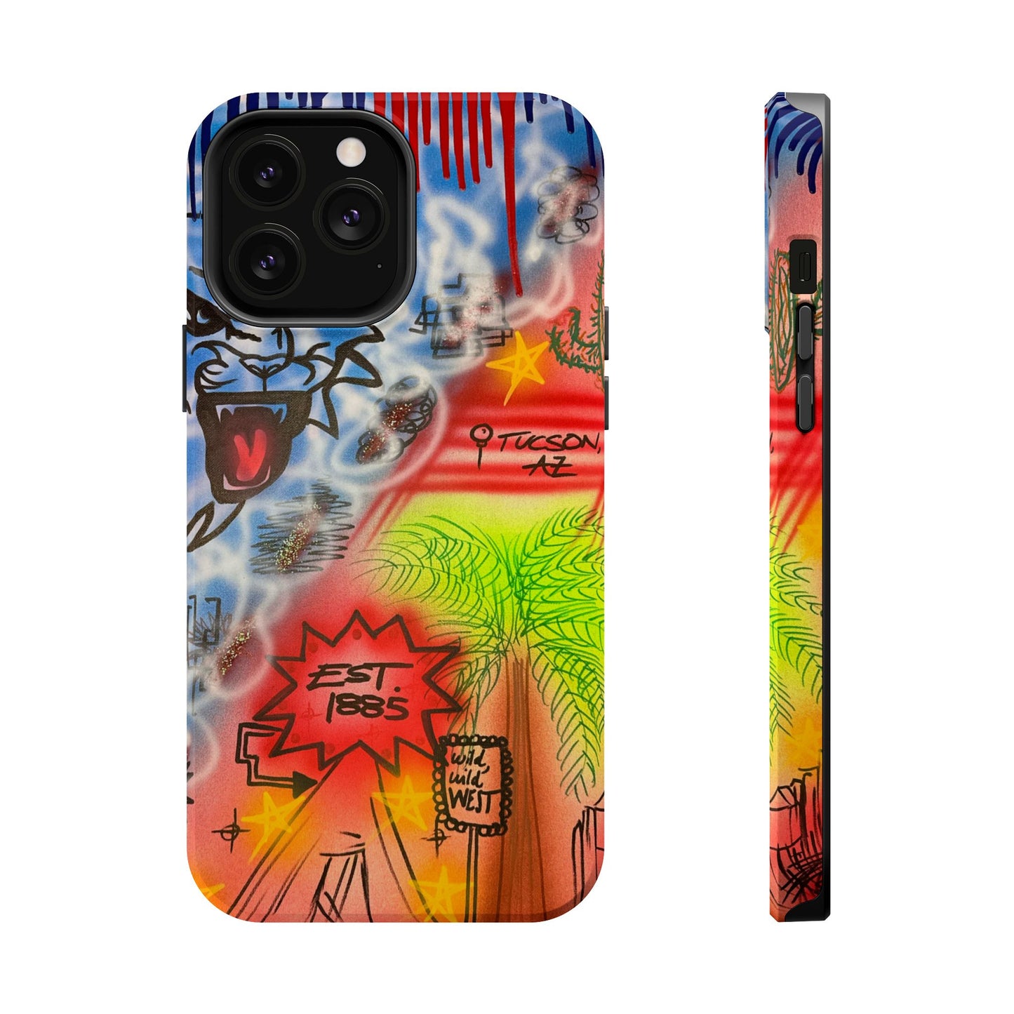 MagSafe "university of arizona pt. 2" airbrush iPhone case