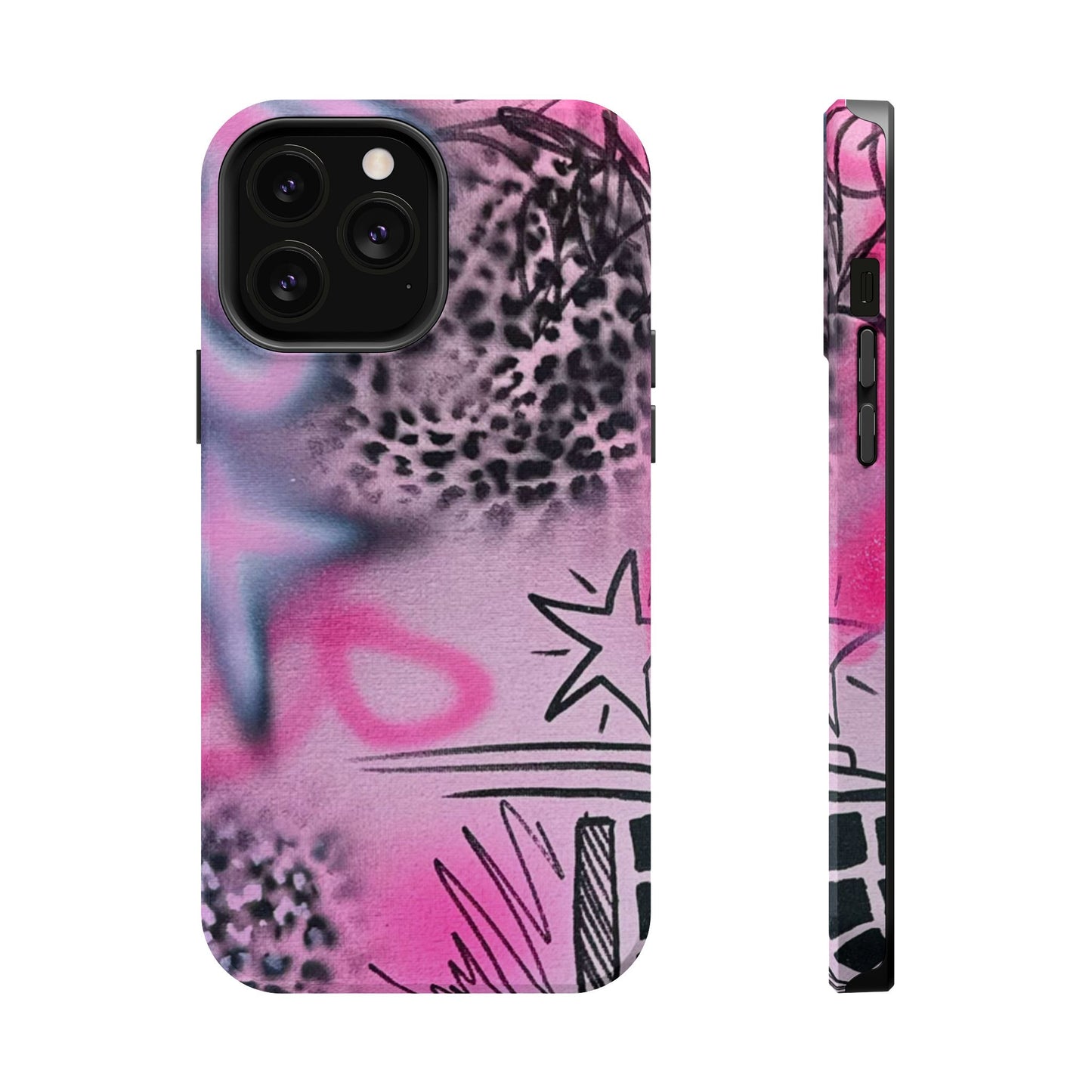 MagSafe "onyx cheetah" airbrush iPhone case