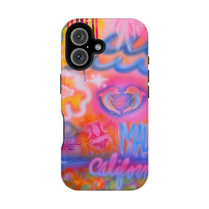 "mornings in malibu" MagSafe airbrush iPhone case
