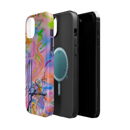 MagSafe "neon haze" airbrush iPhone case