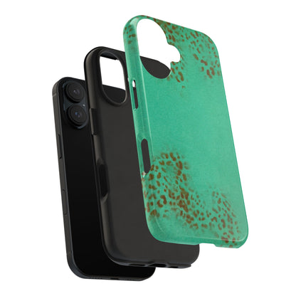 "teal cheetah" airbrush iPhone case