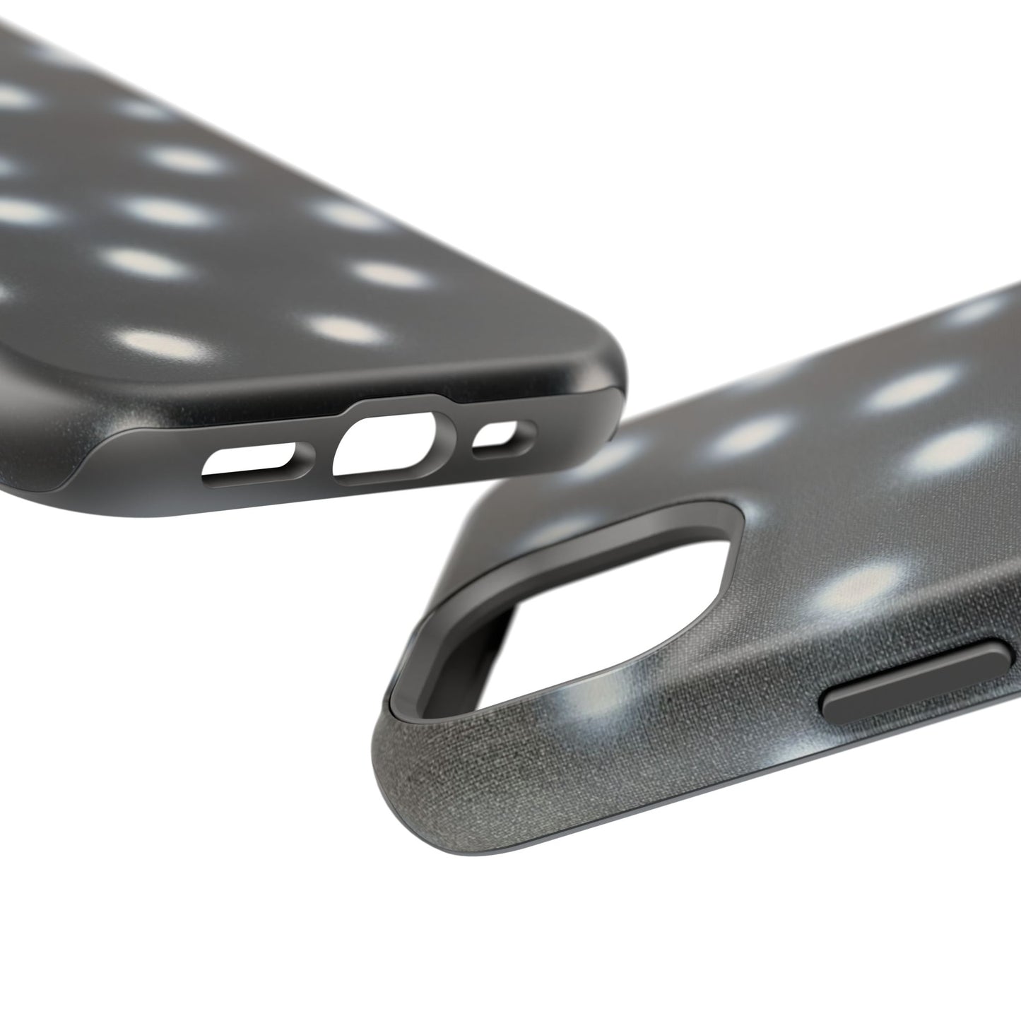 MagSafe "coconut noir polka dot" airbrush iPhone case