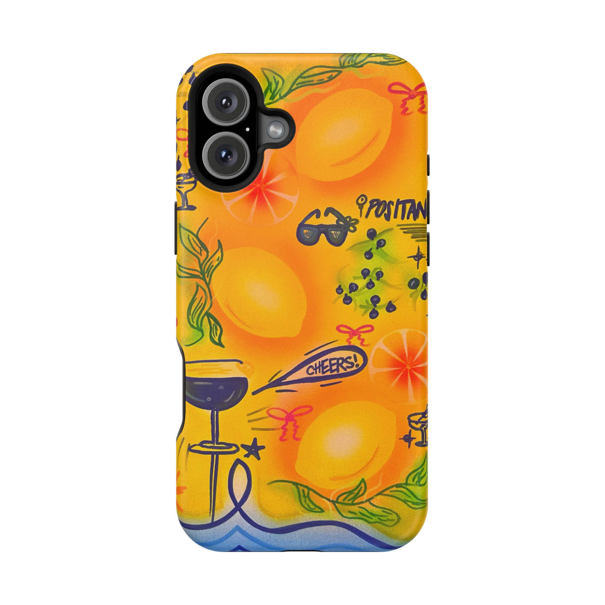MagSafe Airbrush iPhone Hülle „citrus coastline“