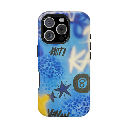 MagSafe "brilliant blues" airbrush iPhone case