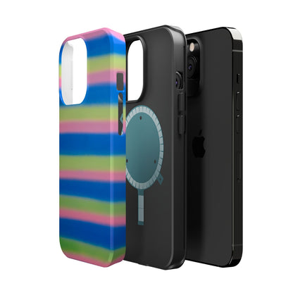 MagSafe "sherbet stripes" airbrush iPhone case