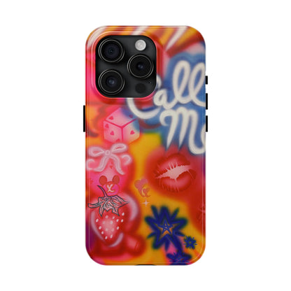 "CALL ME!" airbrush iPhone case