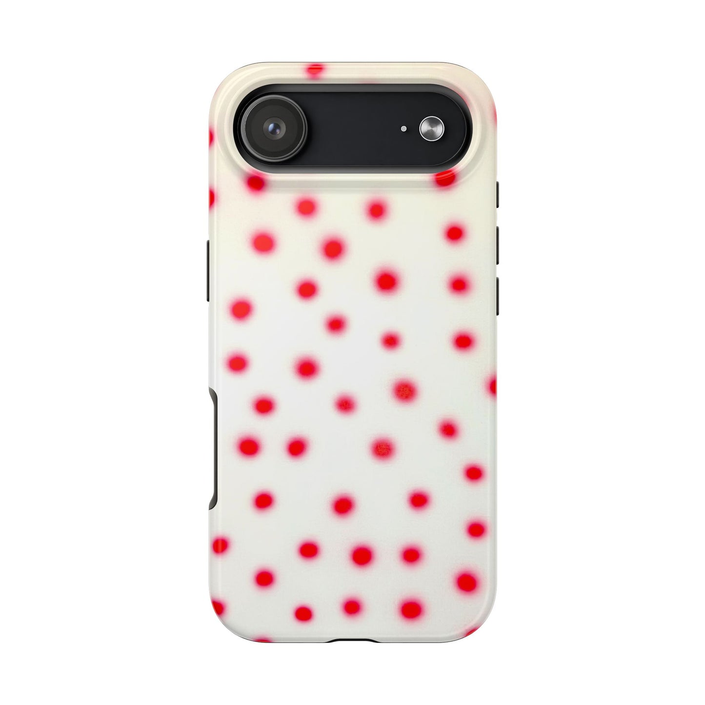 "vanilla cherry polka dot" airbrush iPhone case