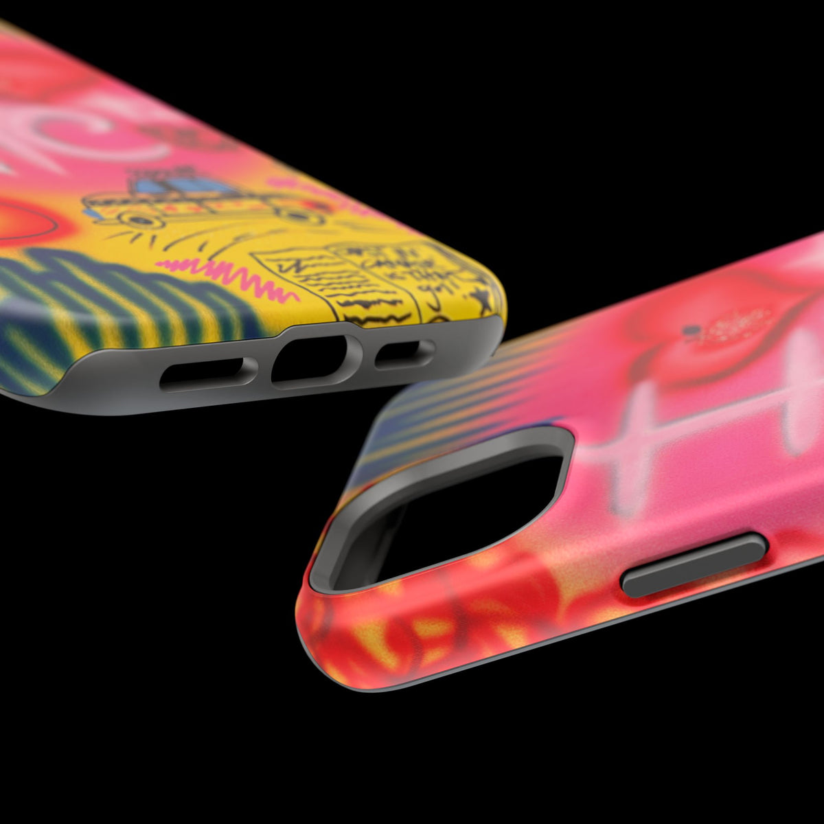 MagSafe „In der Stadt“ Airbrush iPhone-Hülle