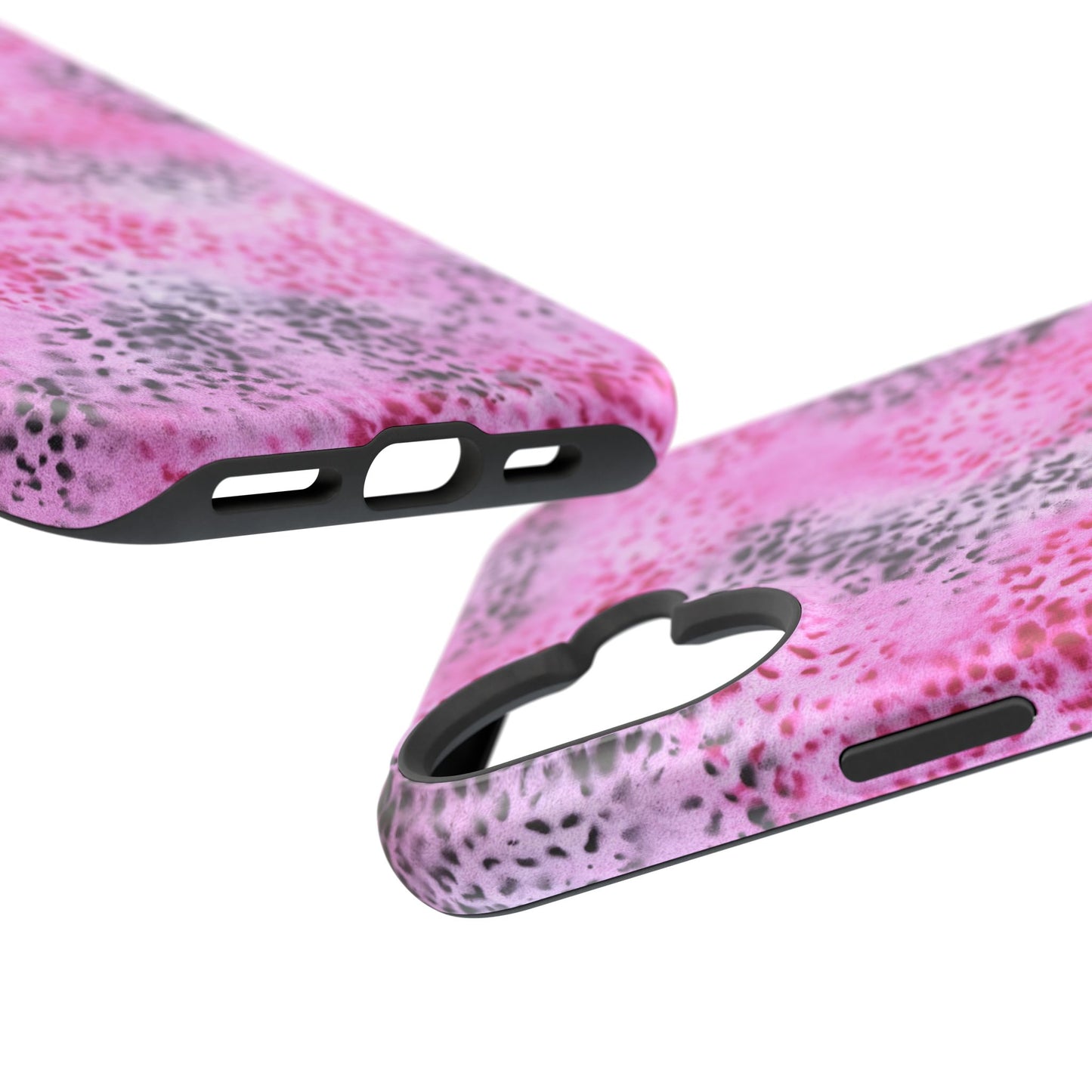 MagSafe "pink cheetah" airbrush iPhone case