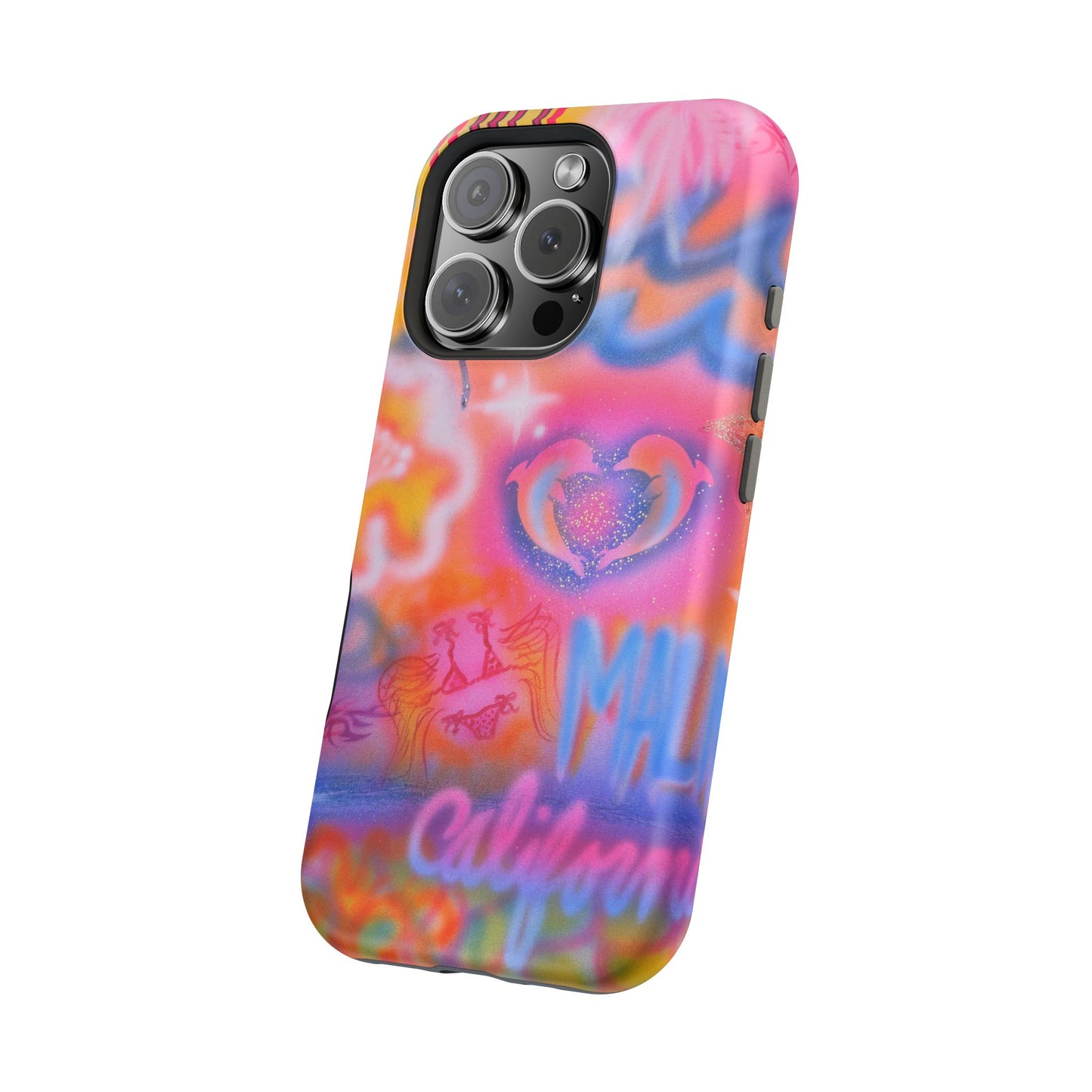 "mornings in malibu" MagSafe airbrush iPhone case