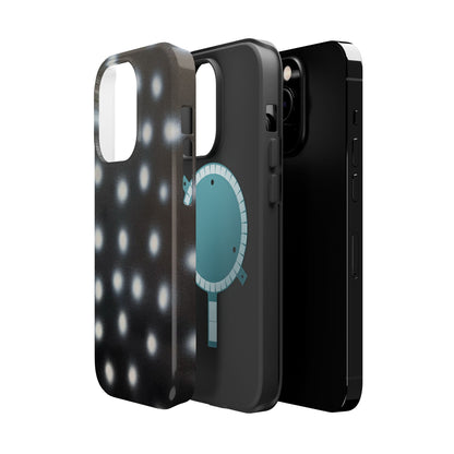 MagSafe "coconut noir polka dot" airbrush iPhone case