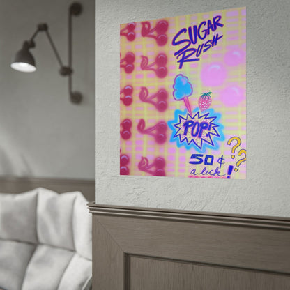"sugar rush" airbrush rolled print