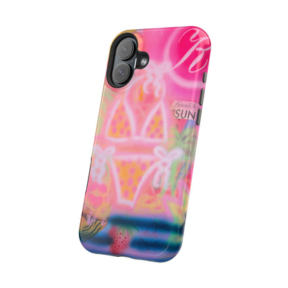 MagSafe "santa monica strawberry" airbrush iPhone case