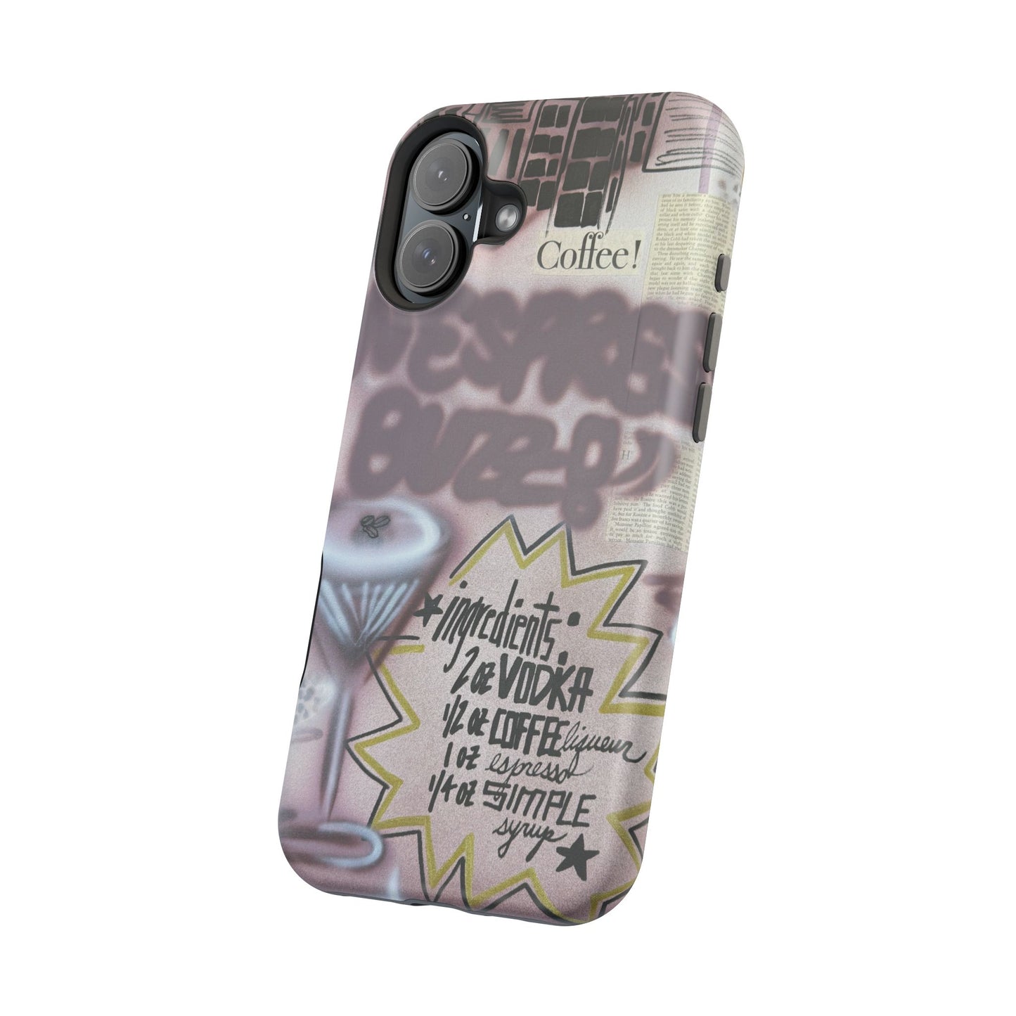 MagSafe "espresso martini" airbrush iPhone case