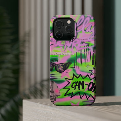 MagSafe "green camo" airbrush iPhone case
