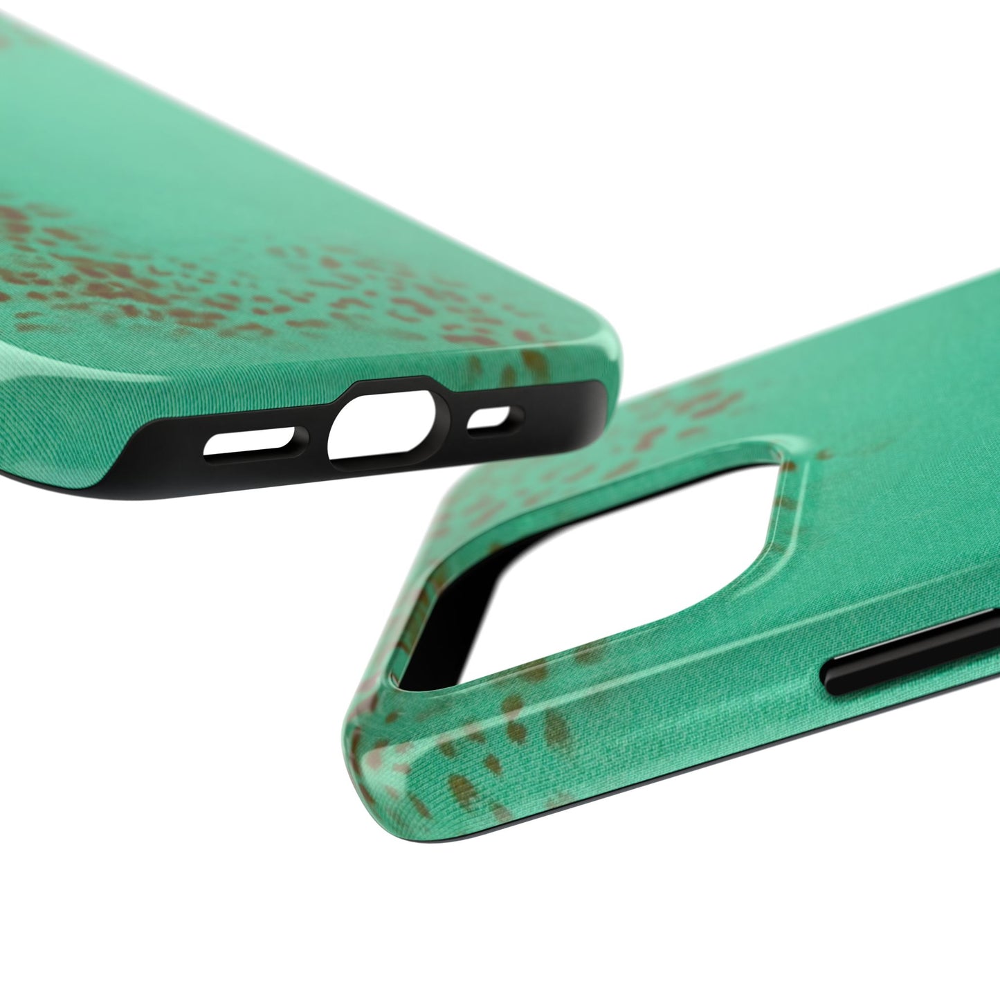 "teal cheetah" airbrush iPhone case