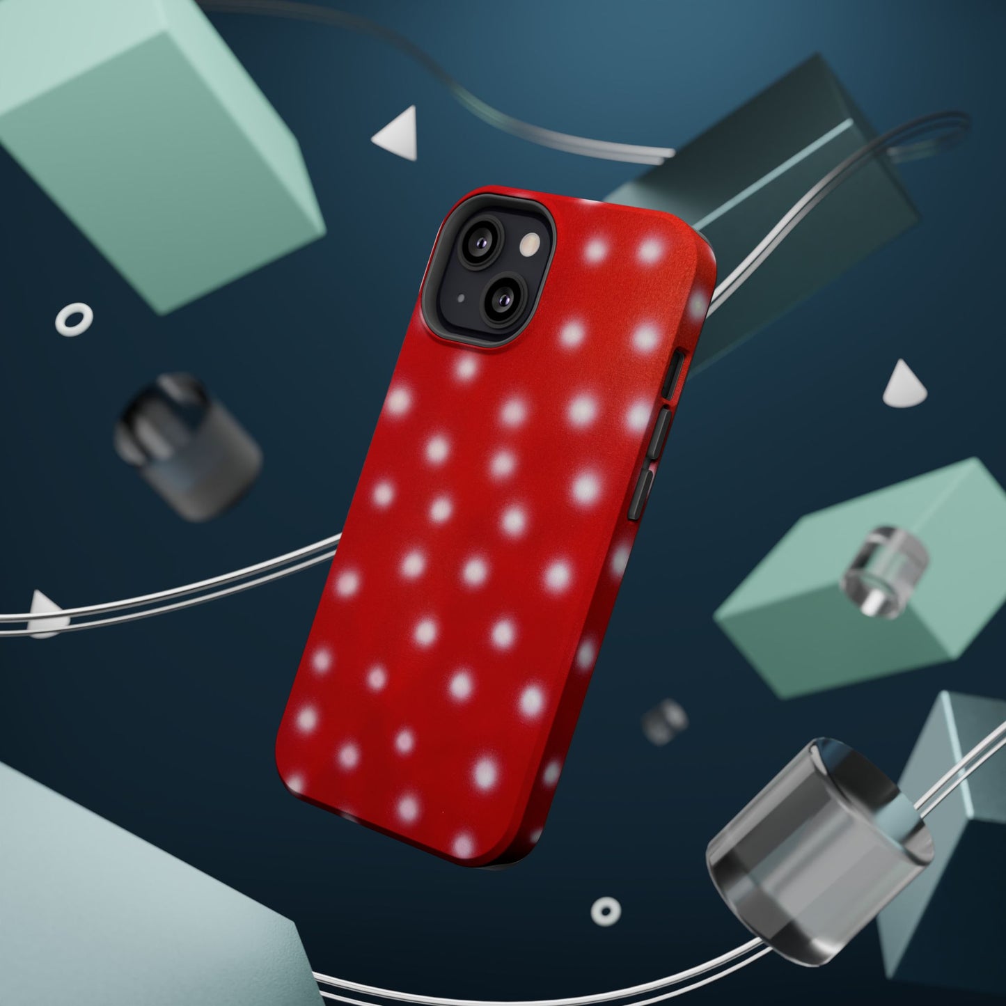MagSafe "cherry crush polka dot" airbrush iPhone case