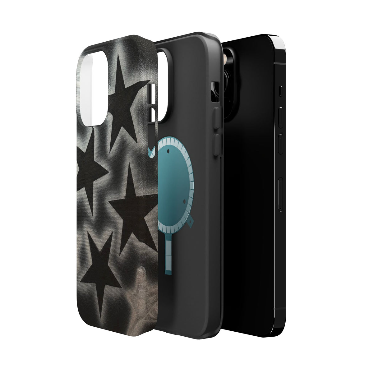 MagSafe "chrome stars" airbrush iPhone case