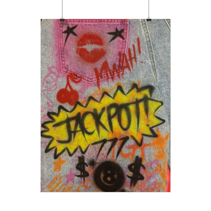 "jackpot!" airbrush rolled print