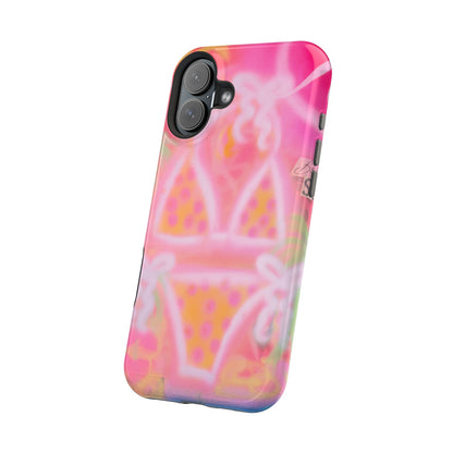 MagSafe "yellow polka dot bikini" airbrush iPhone case