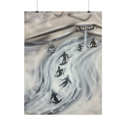 "avalanche" airbrush rolled print