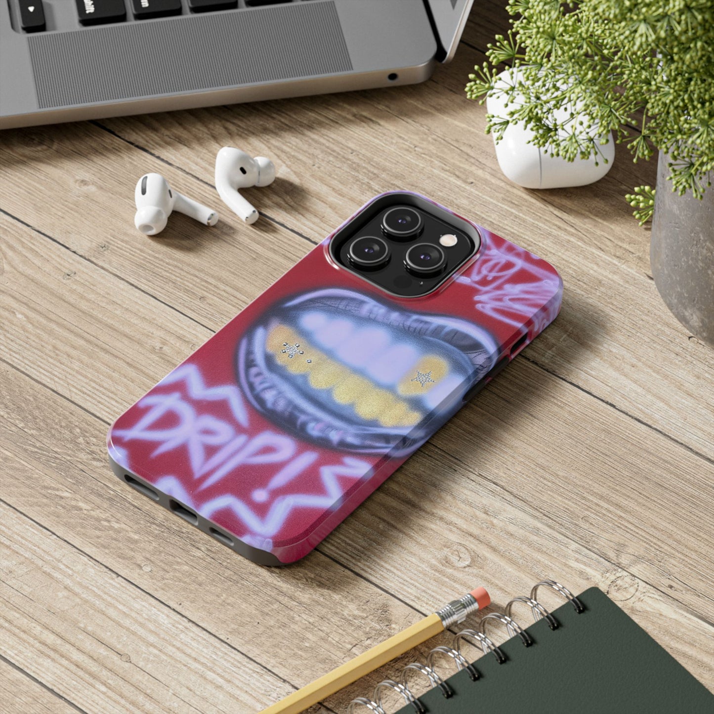 "tooth drip" airbrush iPhone case