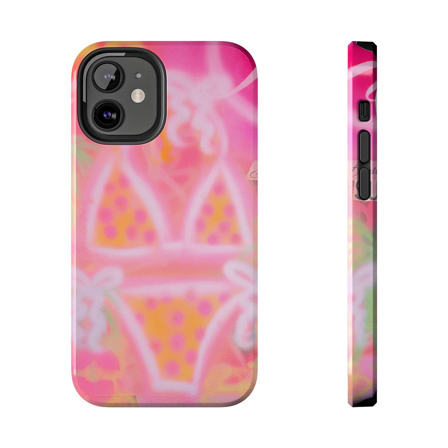"yellow polka dot bikini" airbrush iPhone case
