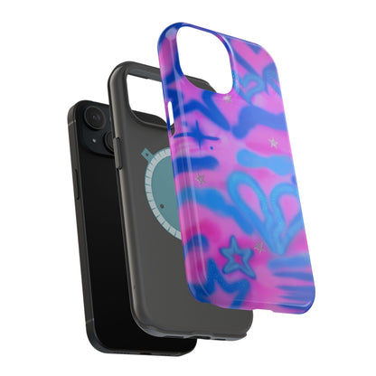 MagSafe "blue camo" airbrush iPhone case