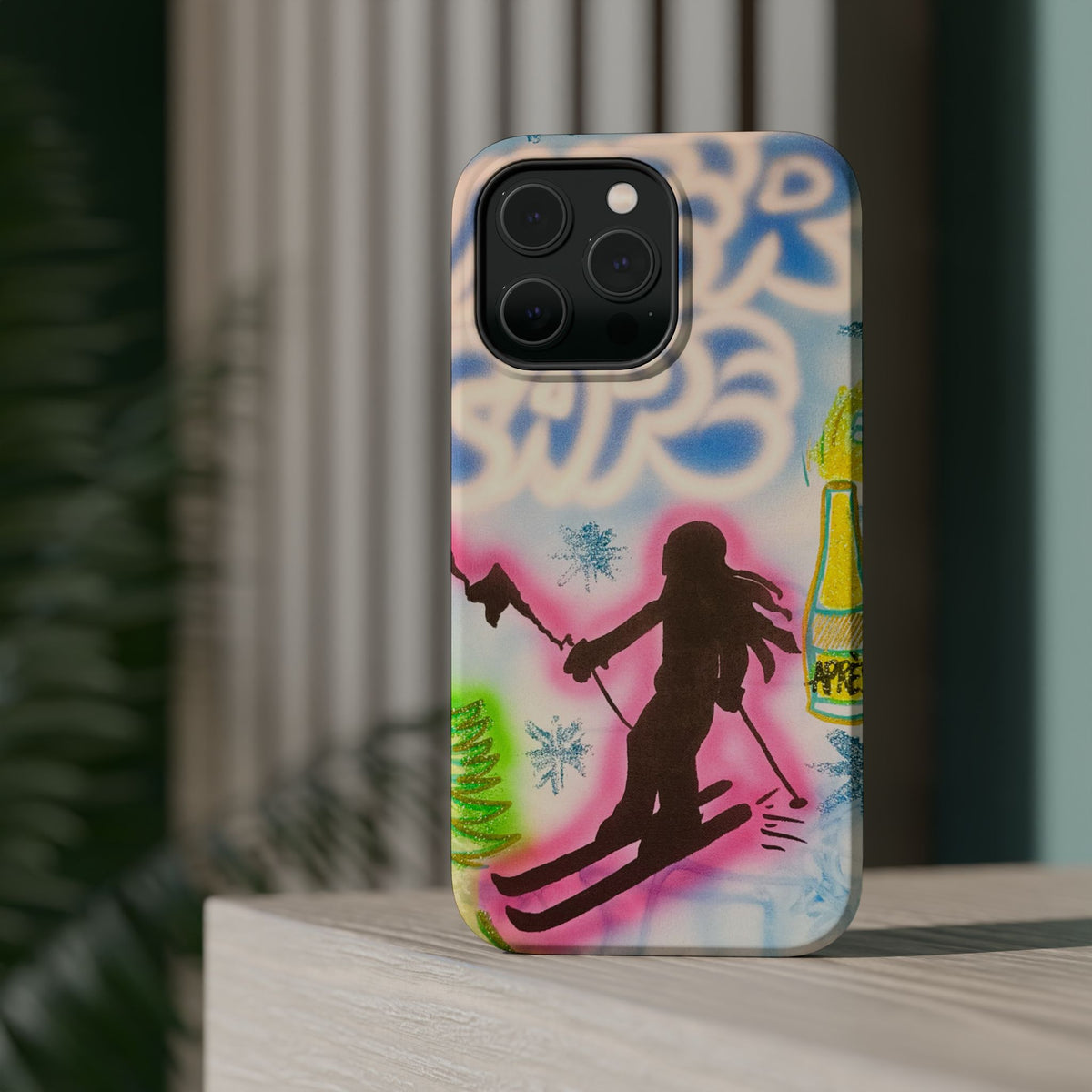 MagSafe "winter escape" airbrush iPhone case