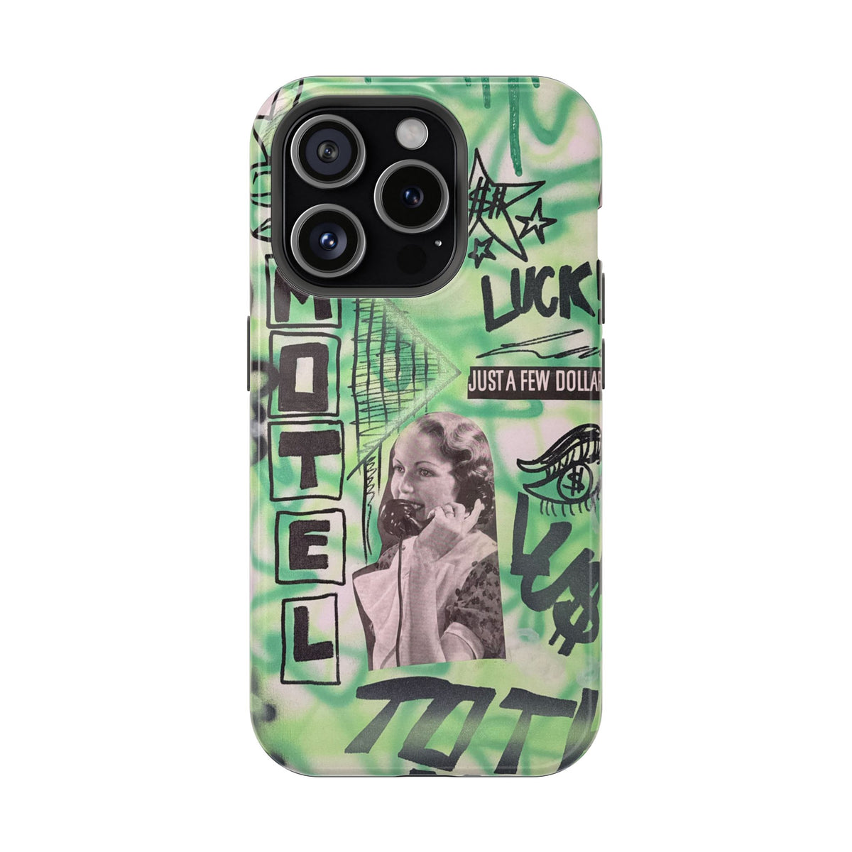 MagSafe "lust over luck" airbrush iPhone case