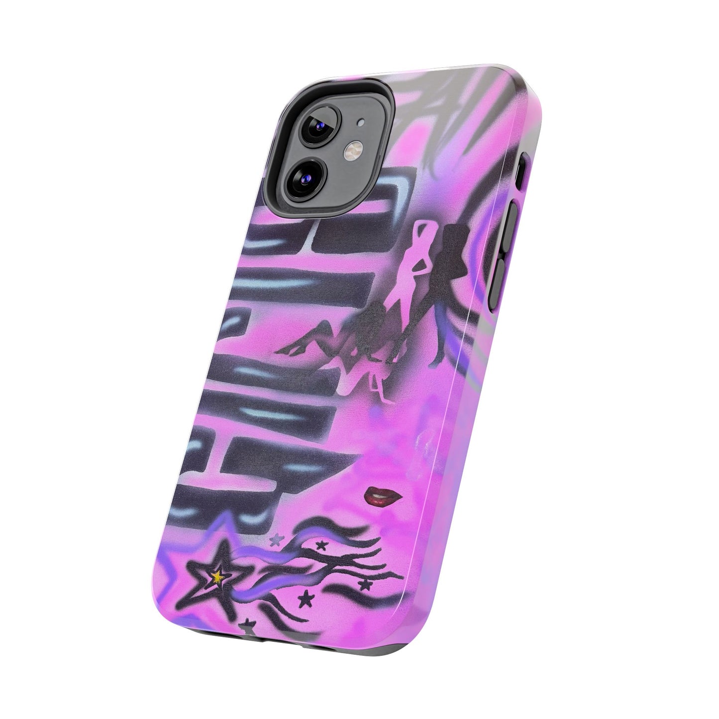 "neon nights" airbrush iPhone case