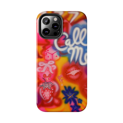 "CALL ME!" airbrush iPhone case