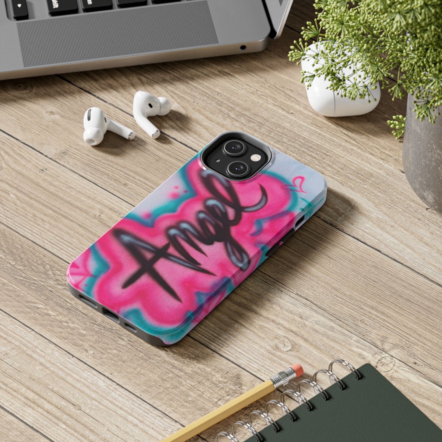 "angel" airbrush iPhone case