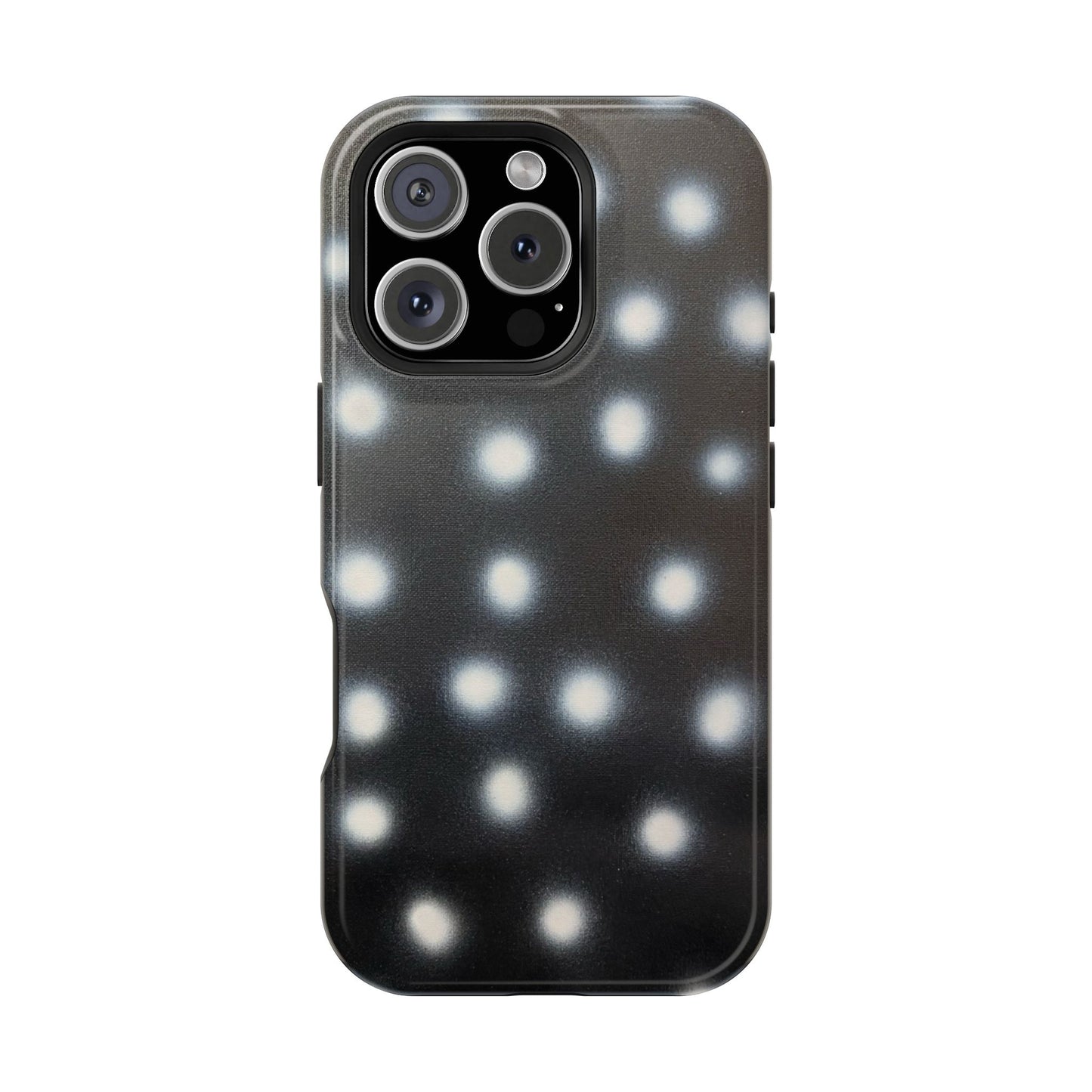 MagSafe "coconut noir polka dot" airbrush iPhone case