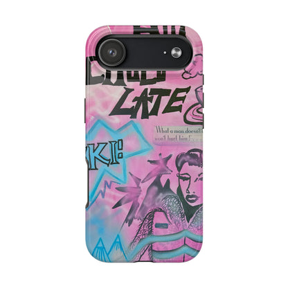 "avant le ski" airbrush iPhone case