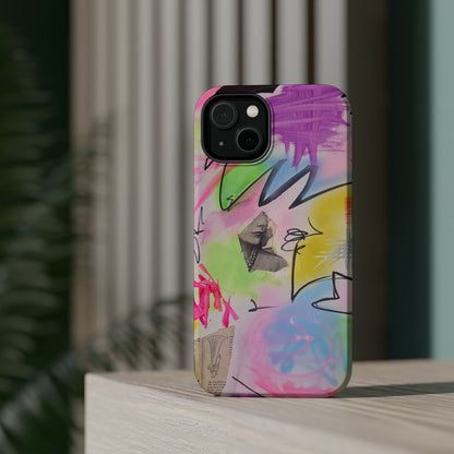 MagSafe "pastel static" airbrush iPhone case