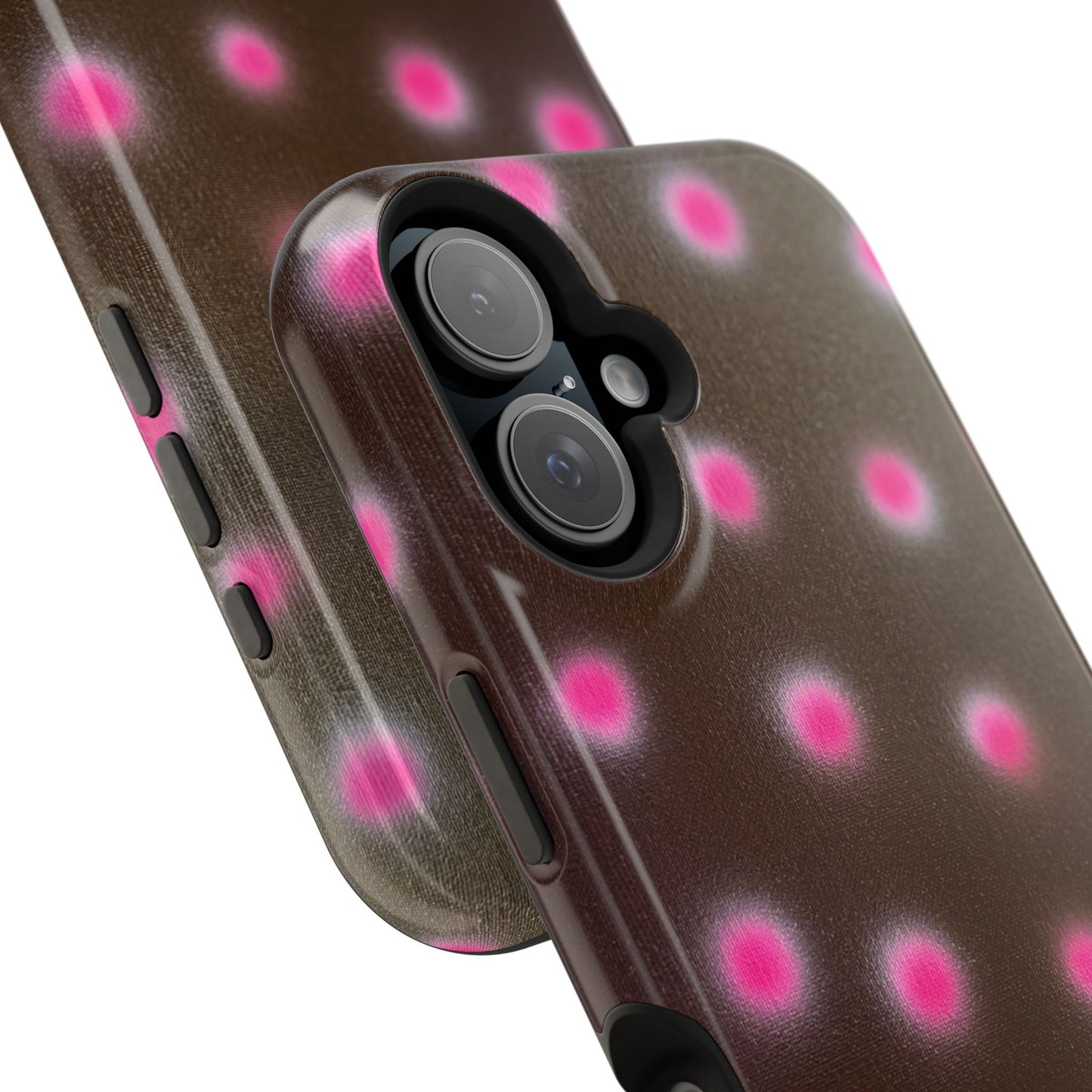 MagSafe "cherry mocha polka dot" airbrush iPhone case
