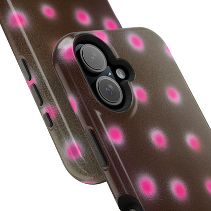 MagSafe "cherry mocha polka dot" airbrush iPhone case
