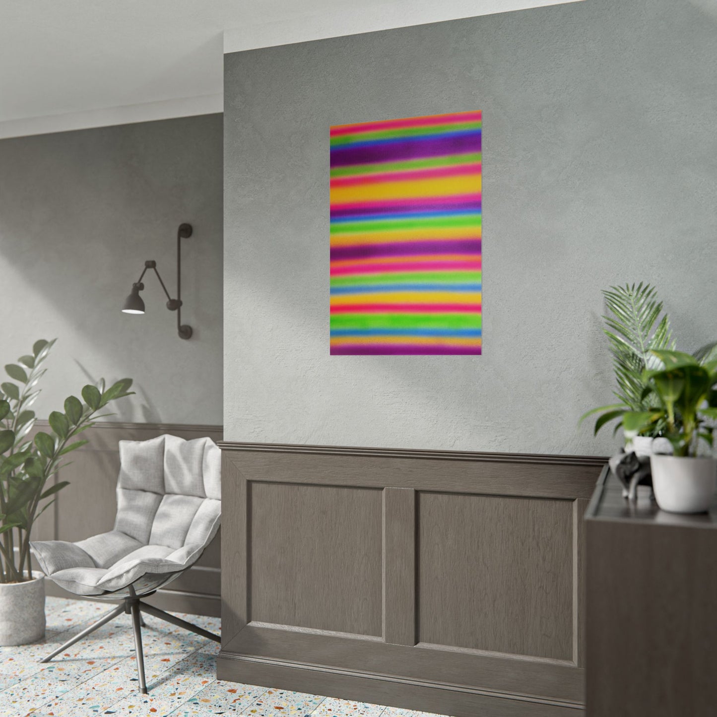 "colorful stripes" airbrush rolled print