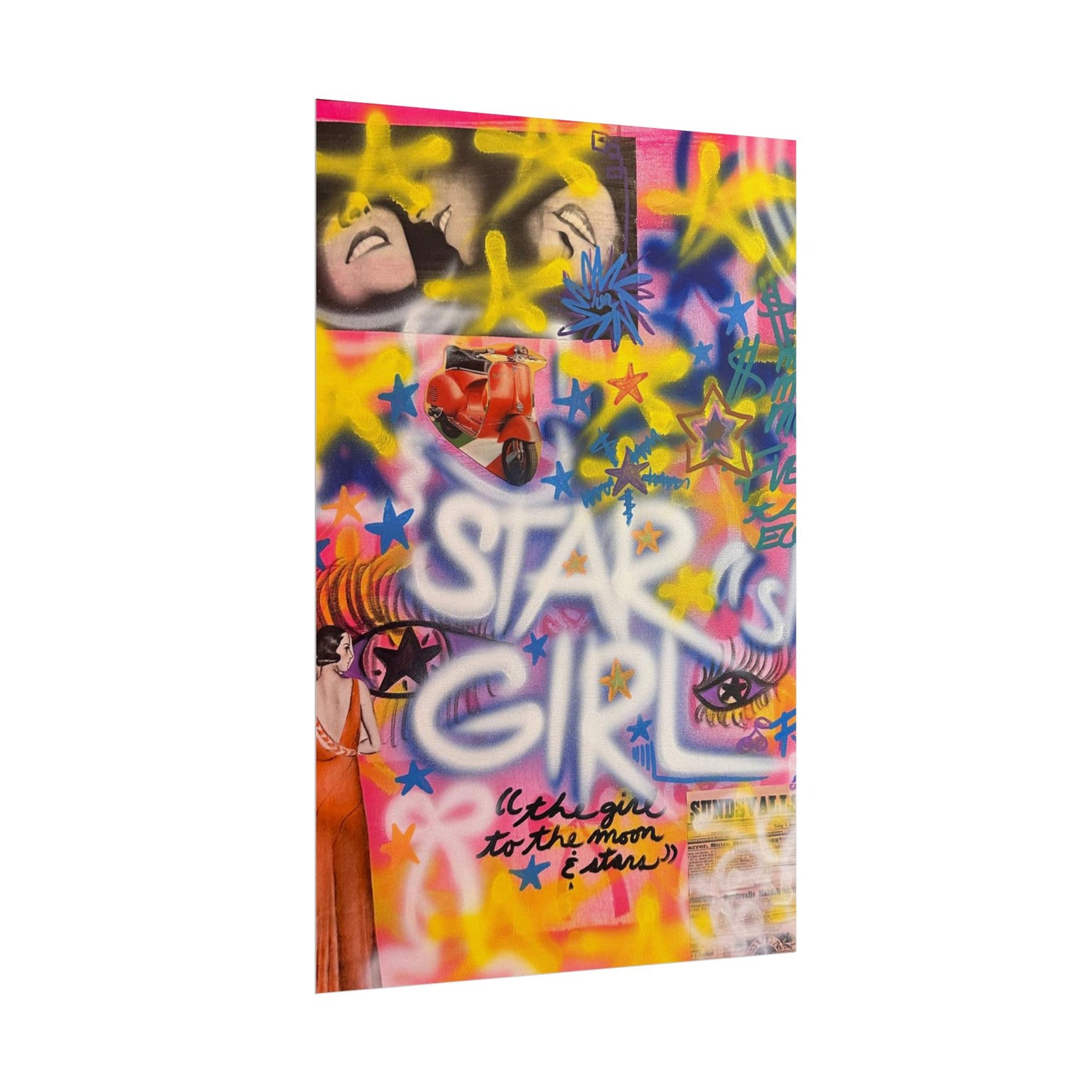 "STARGIRL" airbrush rolled print