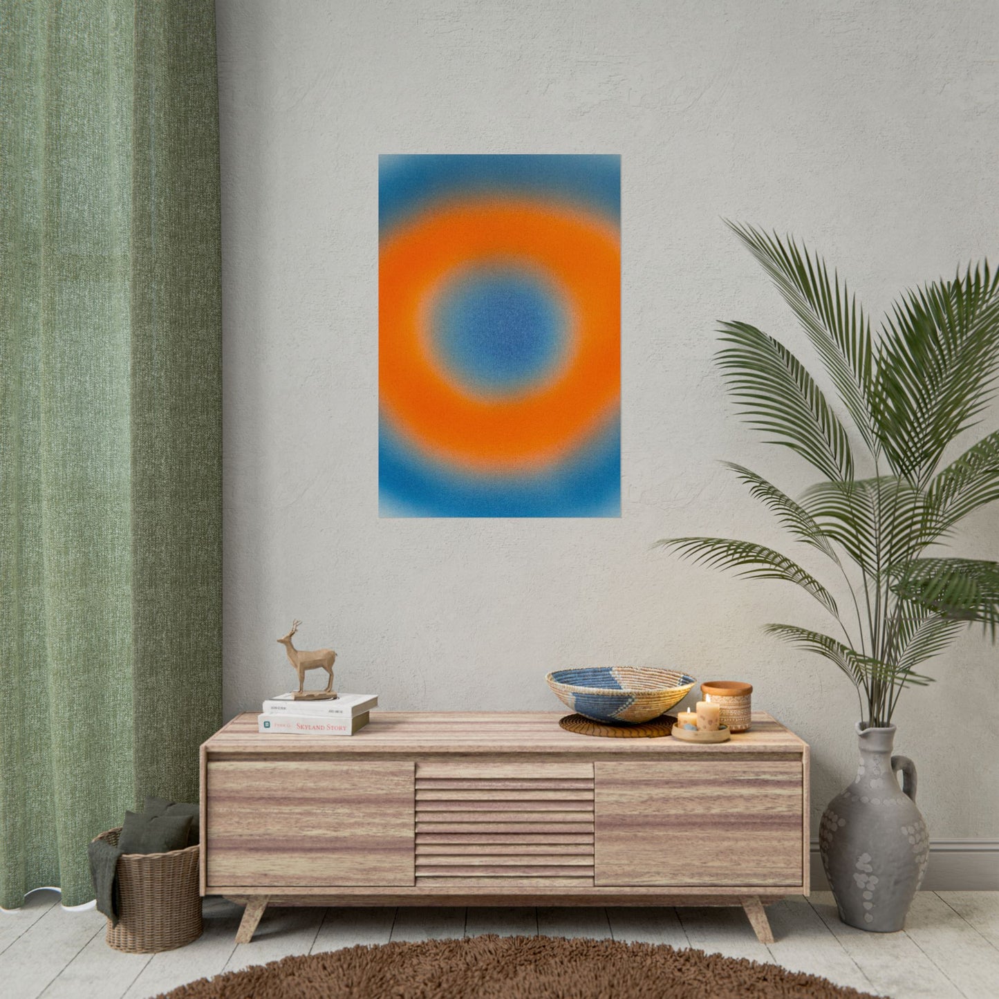 "citrus sky" airbrush rolled print